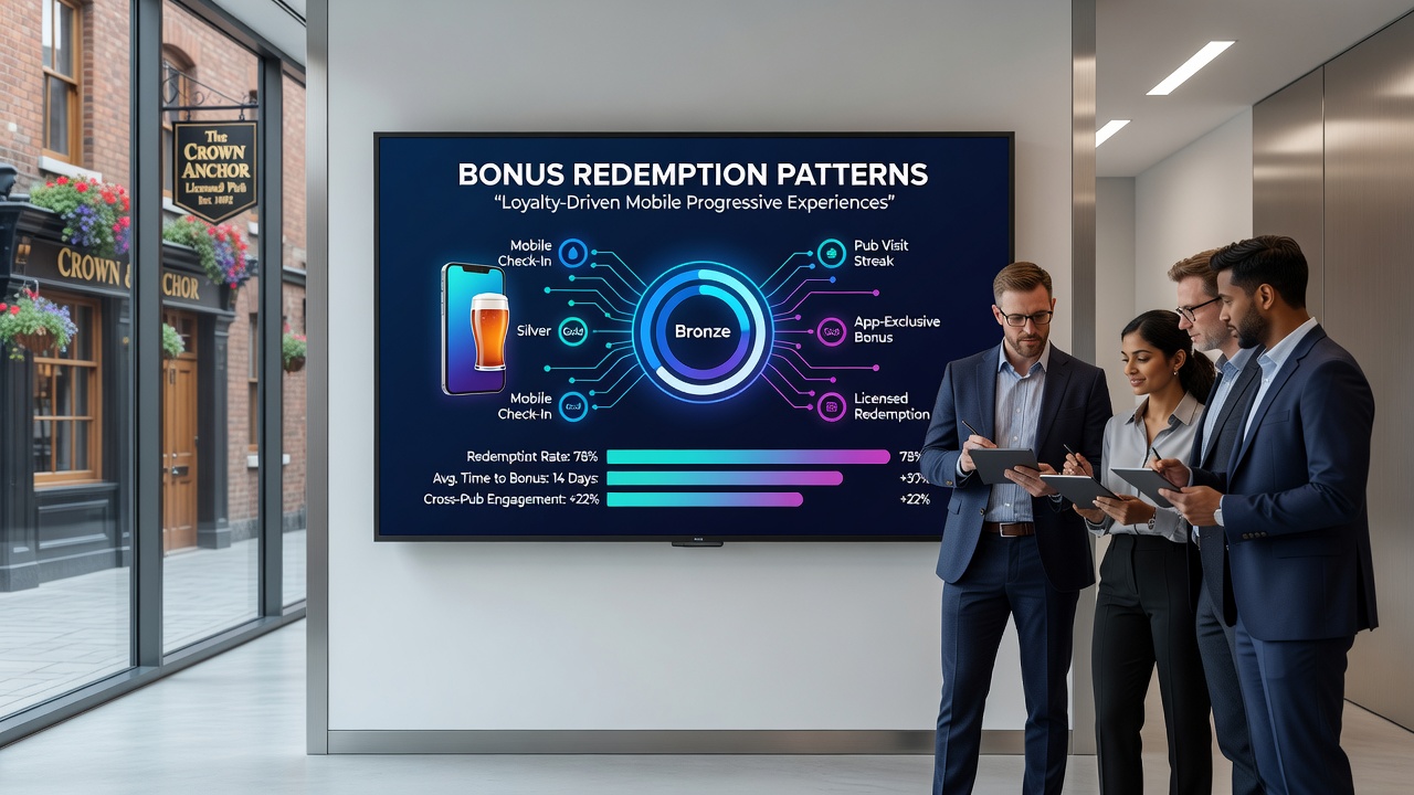Loyalty tier progression screen within a mobile progressive slot app on a British licensed platform