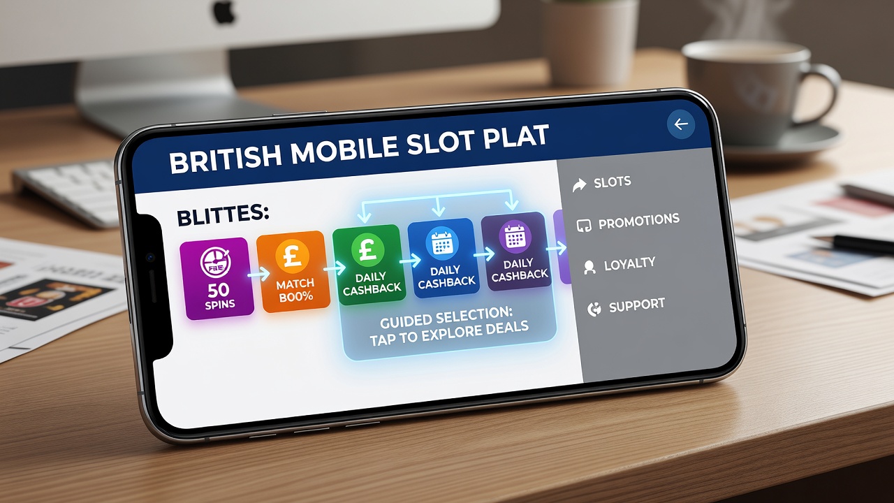 Close-up of mobile slot app navigation showing deal categories and selection buttons