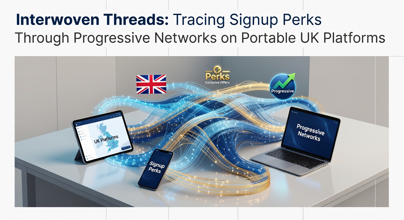 Diagram showing how signup perks connect across progressive jackpot networks on UK mobile gaming platforms