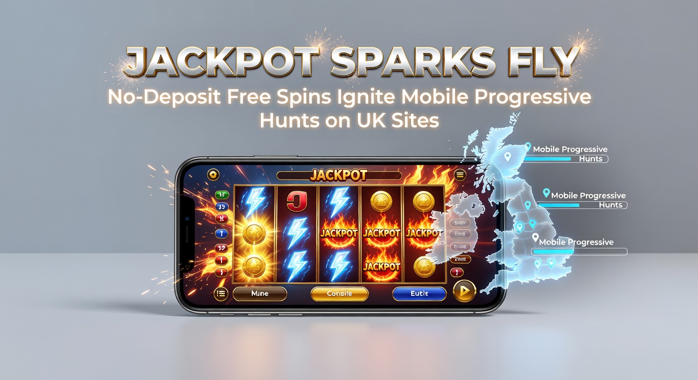 Dynamic close-up of a progressive jackpot meter climbing rapidly on a mobile device, surrounded by free spin icons and UK flag motifs