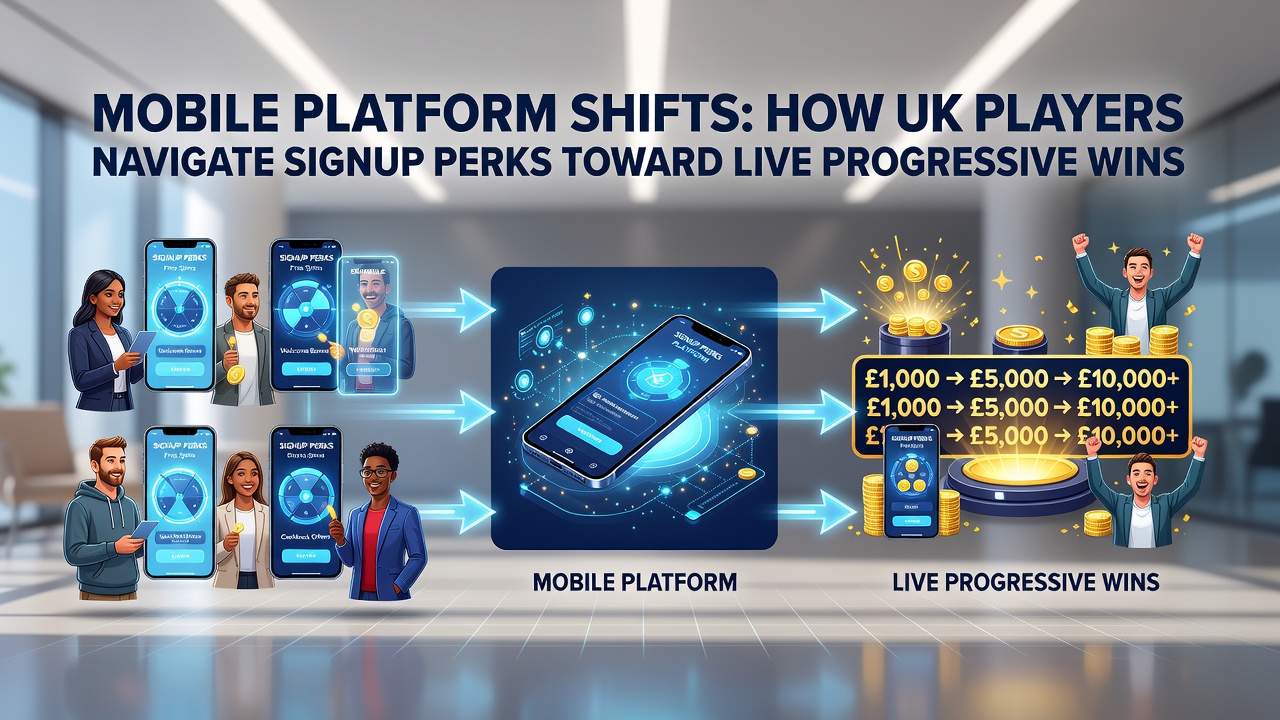 Mobile interface showing progressive jackpot meters and bonus tracking on a UK slot app