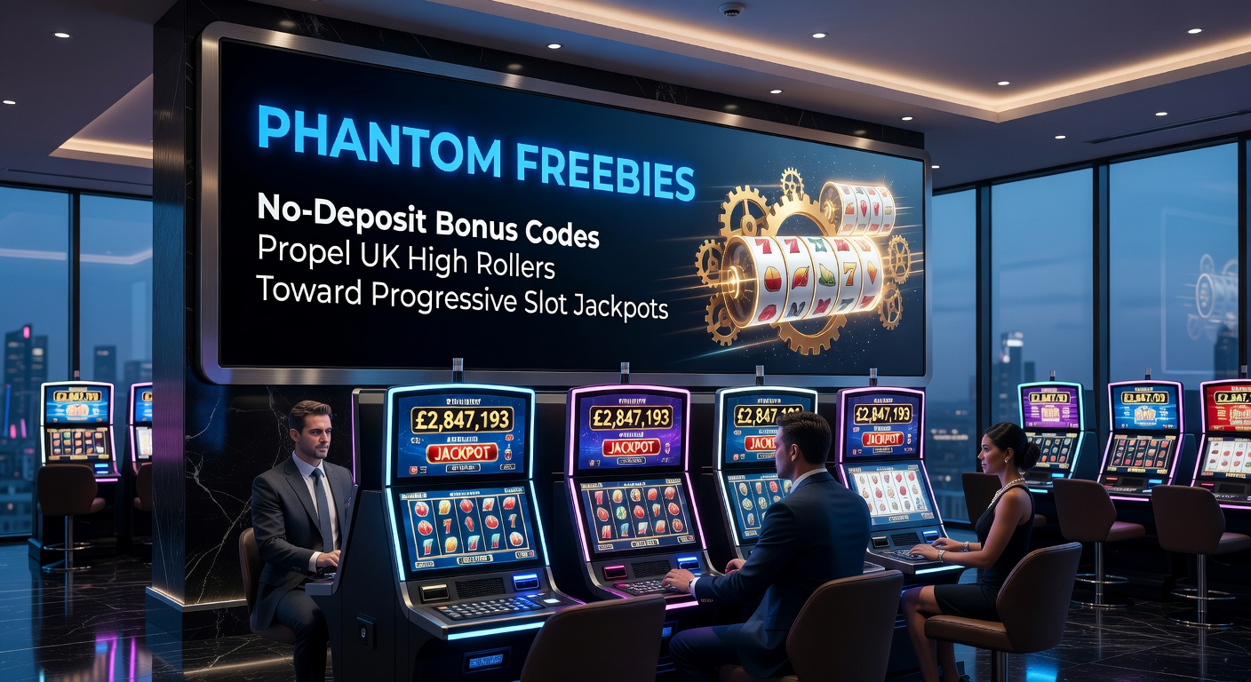Dynamic screenshot of a progressive slot jackpot meter exploding with coins and bonus code overlay, high roller hands pressing spin amid neon UK casino vibes